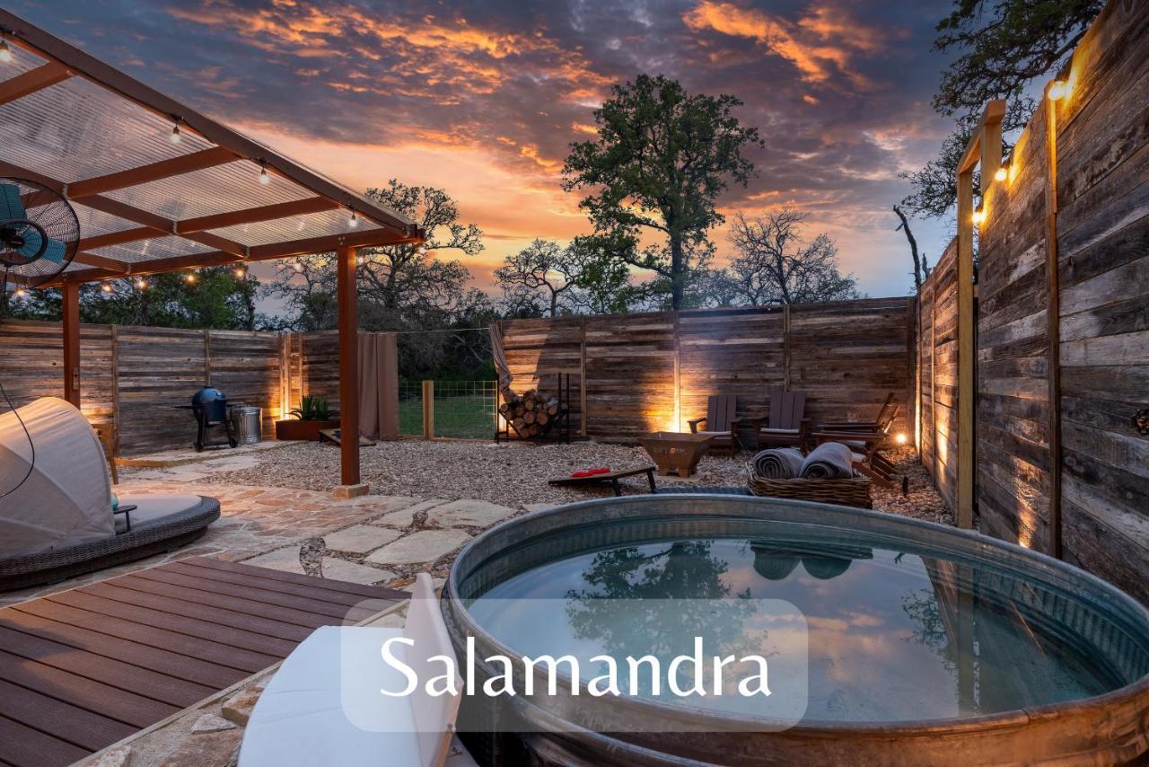 Romantic Tiny Luxury Retreat W Heated Pool, Sauna N Outdoor Shower In Wimberley 10 Acres Exterior photo